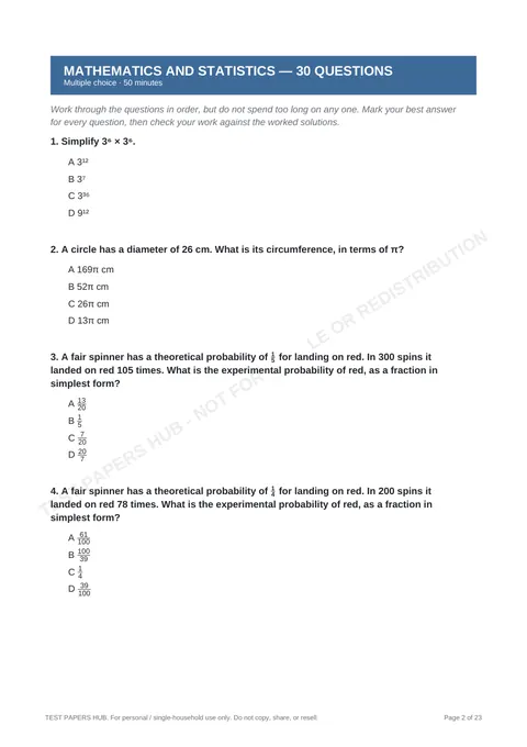 Questions preview