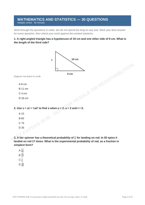 Questions preview