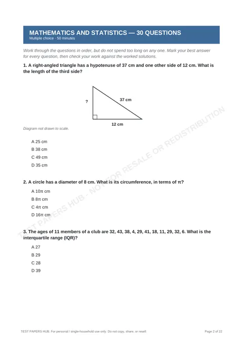 Questions preview