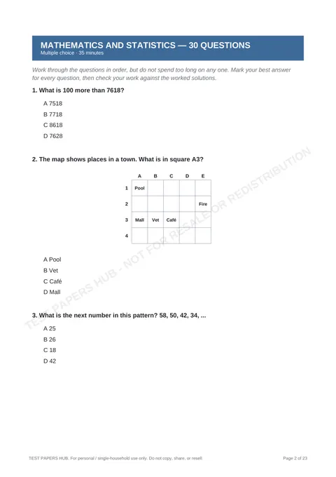 Questions preview