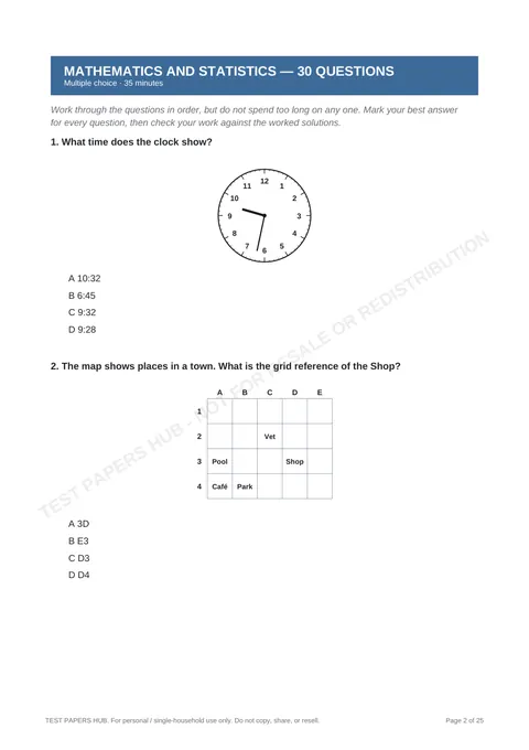 Questions preview