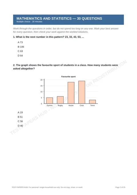 Questions preview