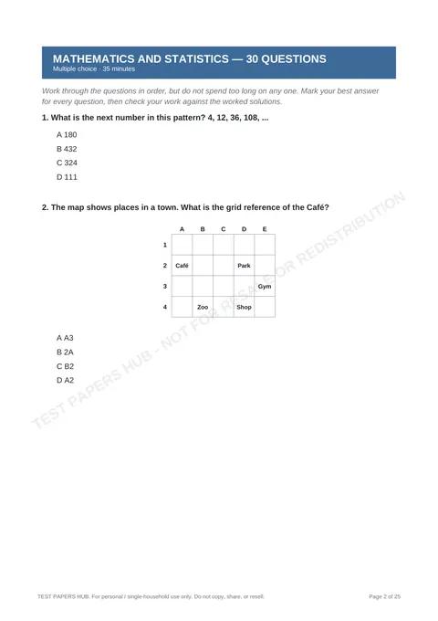 Questions preview
