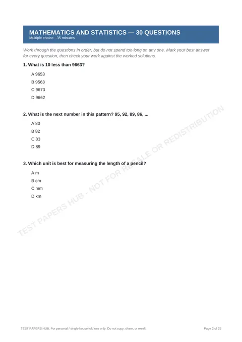 Questions preview