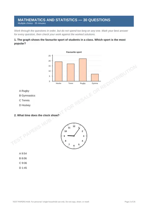 Questions preview