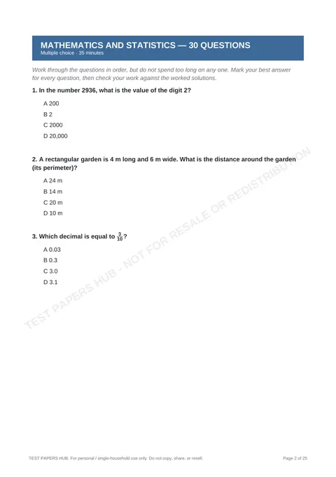 Questions preview