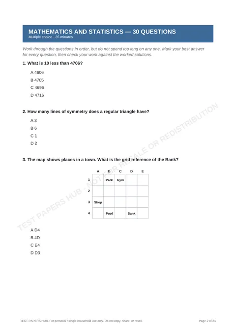 Questions preview