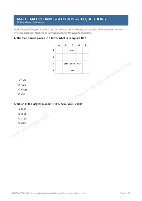 Questions preview