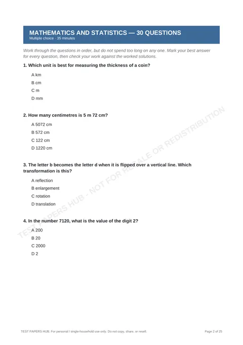 Questions preview