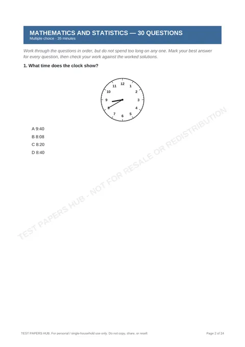 Questions preview