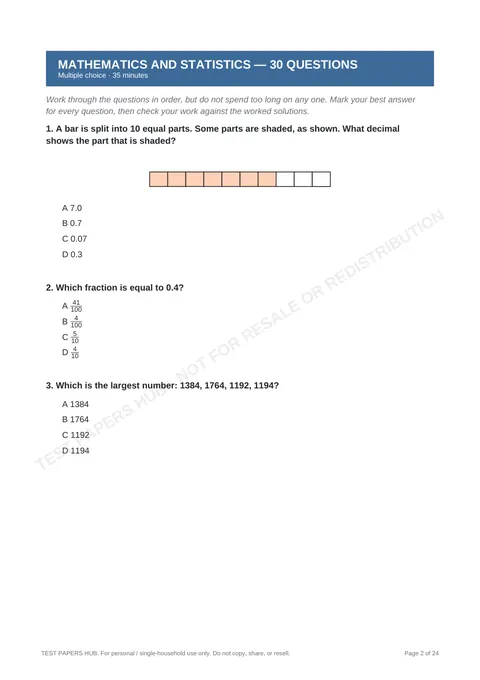 Questions preview