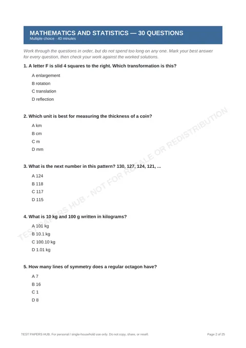 Questions preview