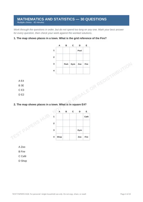 Questions preview