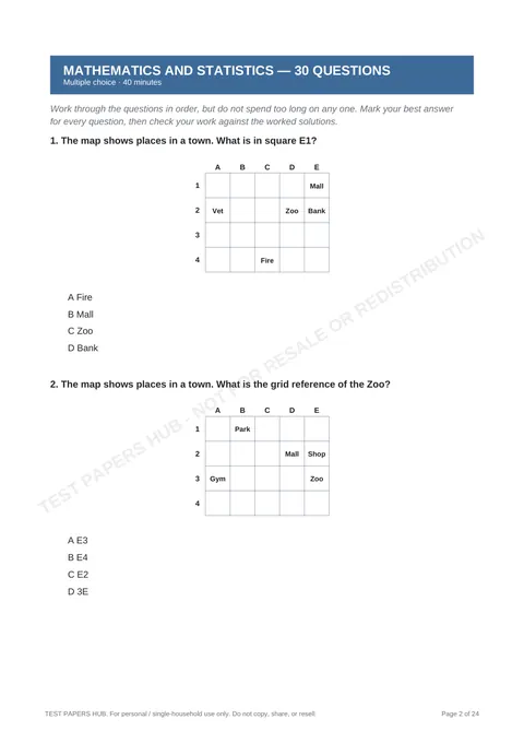 Questions preview