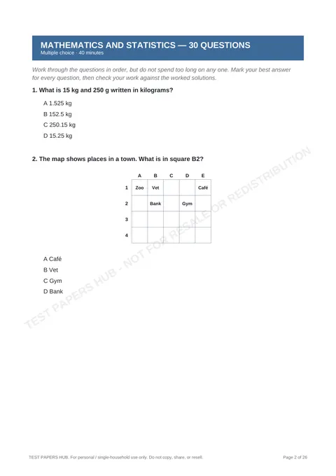 Questions preview