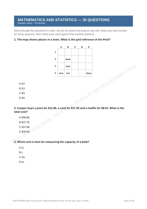 Questions preview