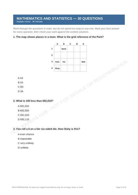 Questions preview