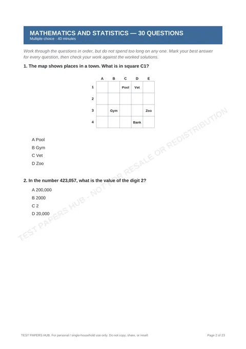 Questions preview