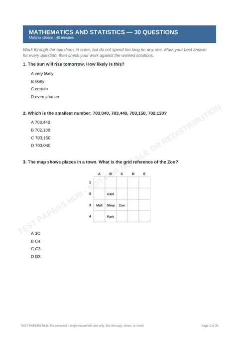 Questions preview