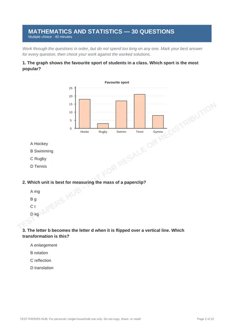 Questions preview