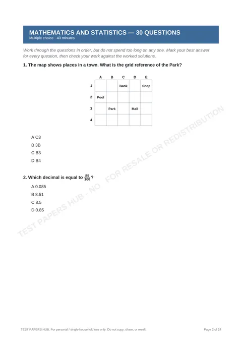 Questions preview