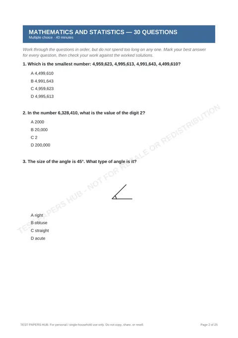 Questions preview