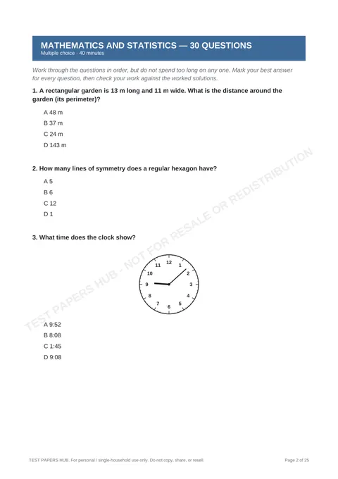 Questions preview