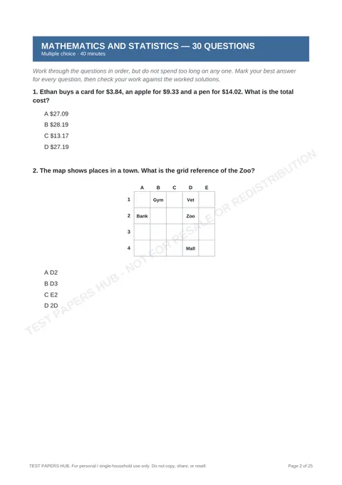 Questions preview