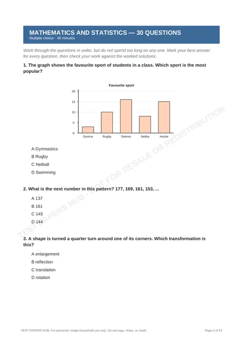 Questions preview