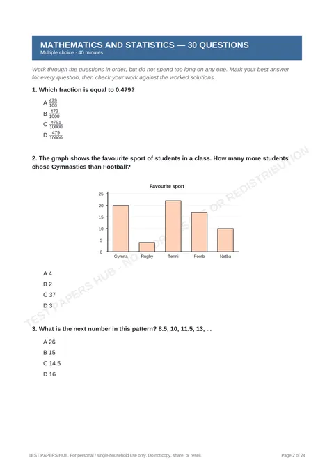 Questions preview