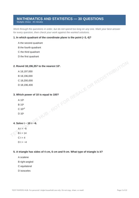 Questions preview