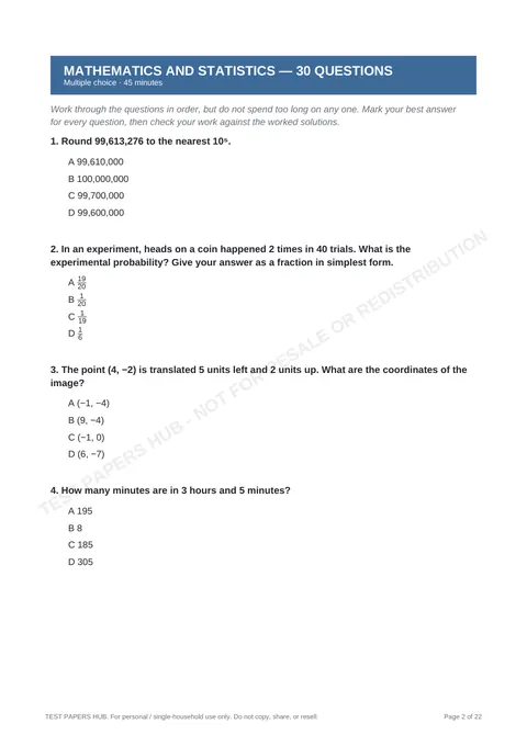 Questions preview