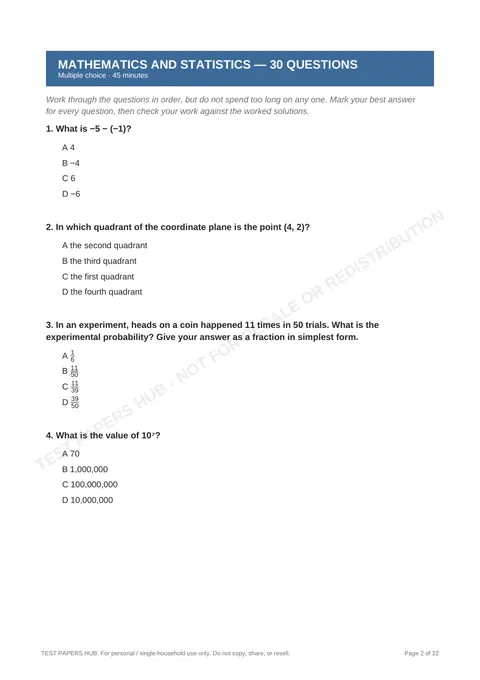 Questions preview