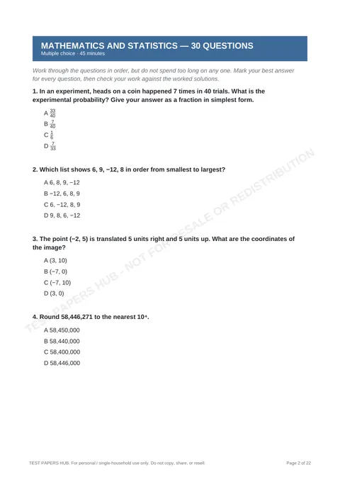 Questions preview