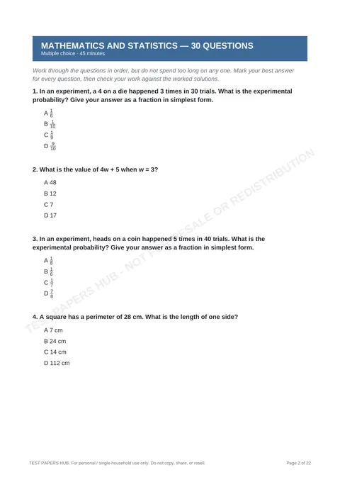 Questions preview