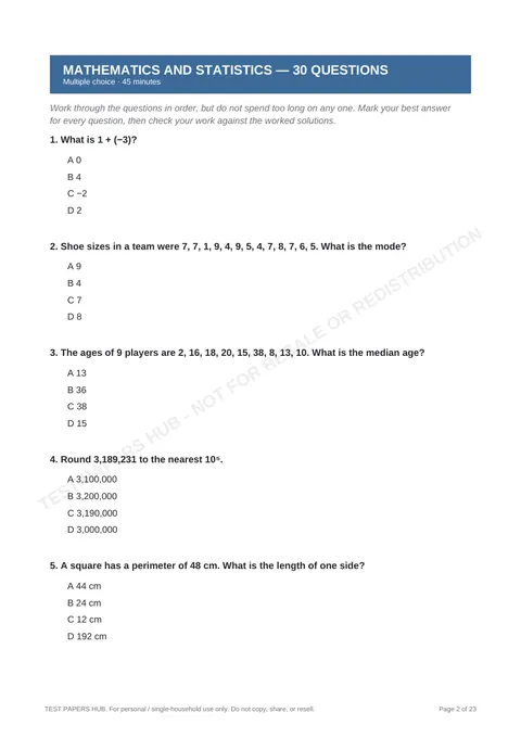 Questions preview