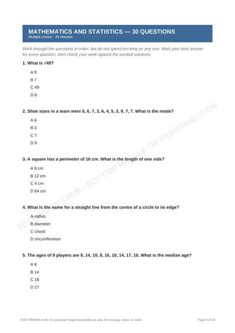 Questions preview