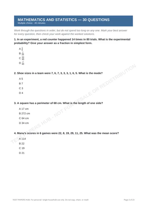 Questions preview