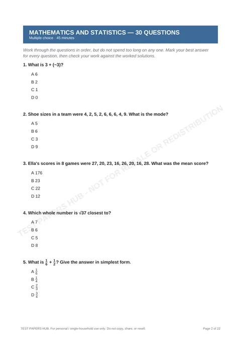 Questions preview