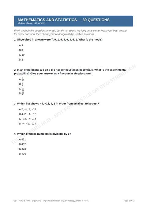 Questions preview