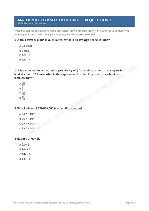 Questions preview