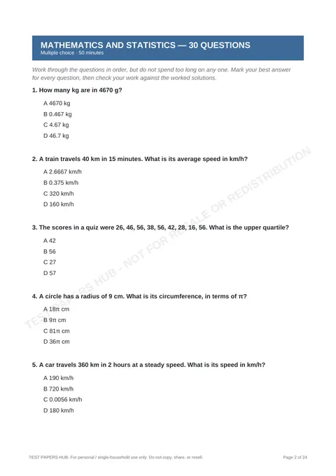 Questions preview