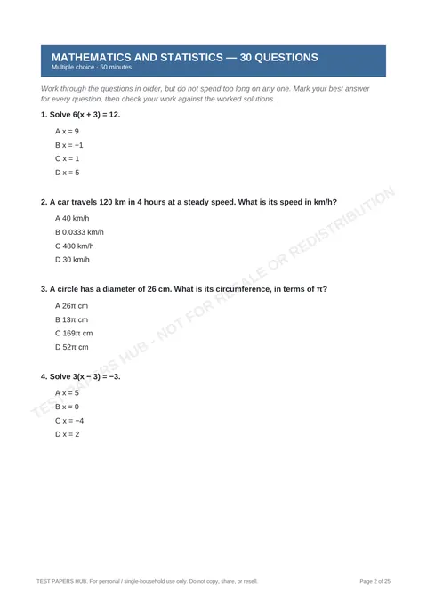 Questions preview