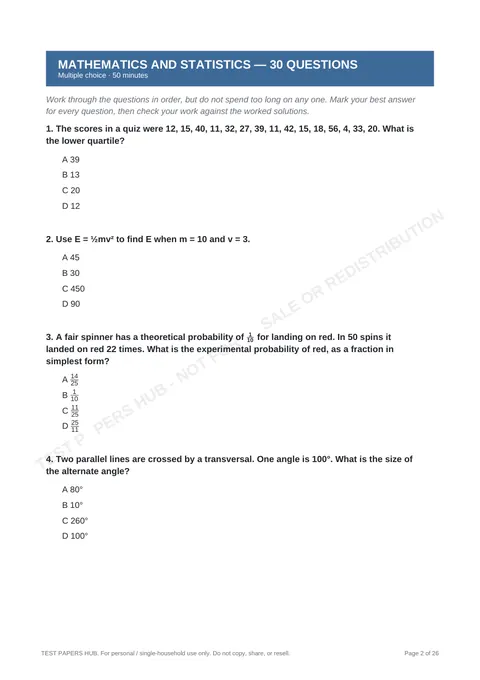 Questions preview