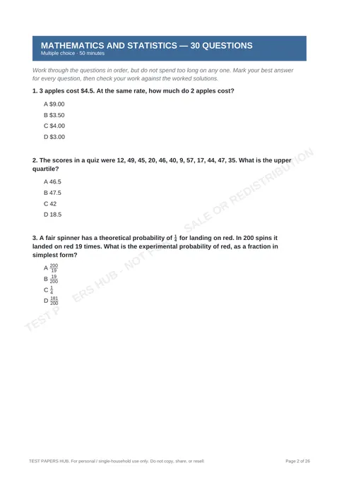 Questions preview