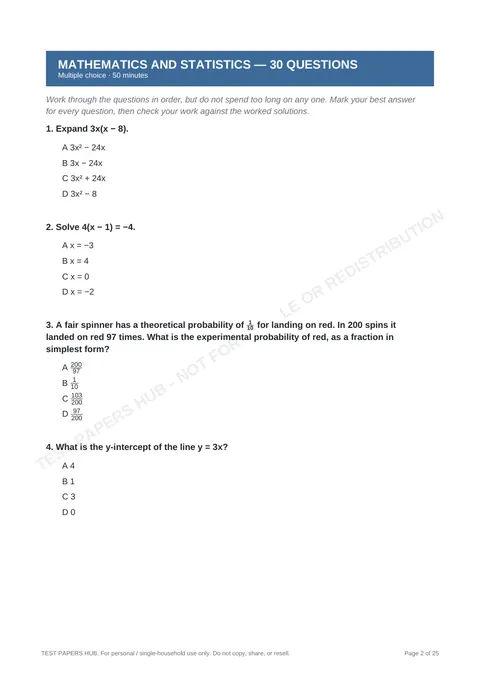 Questions preview