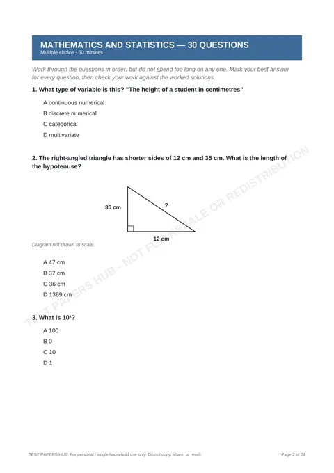 Questions preview