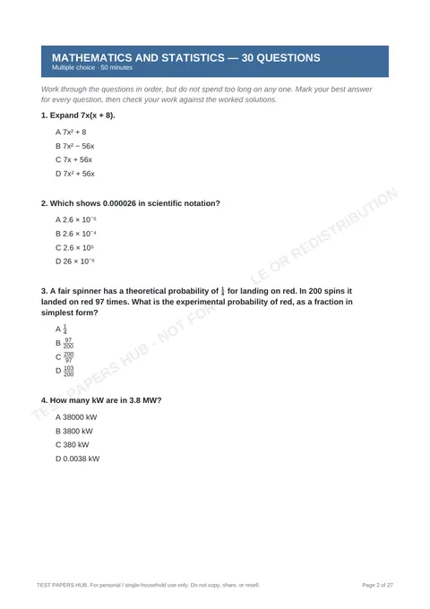 Questions preview