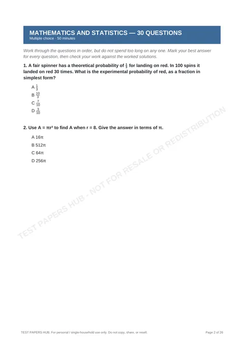 Questions preview