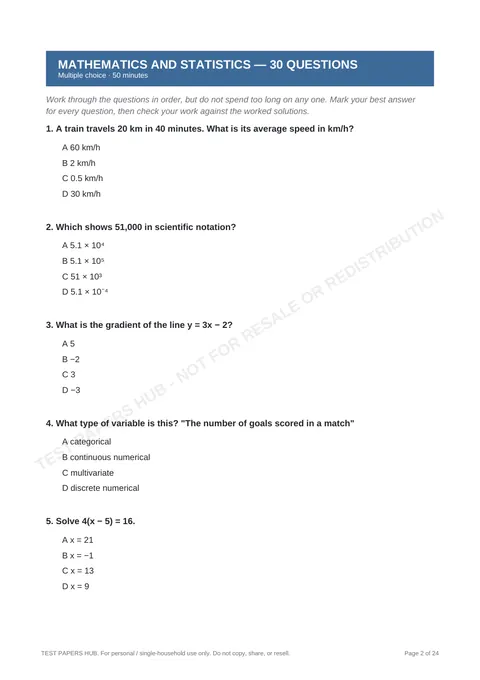 Questions preview